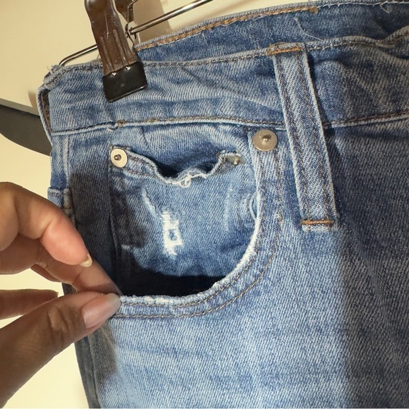 Madewell The High Rise Slim Boyjean Blue Women Size 27 - Picture 4 of 11